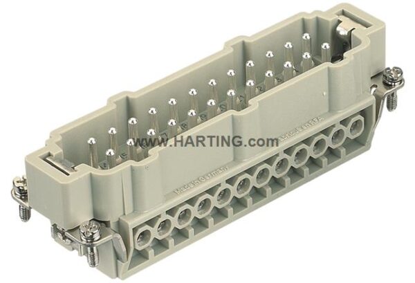 Harting Pastilla Macho 24E con tornillos 09 33 024 2601